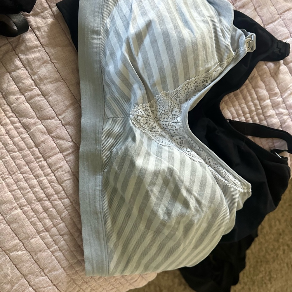 Kindred Bravely Black Nursing Bras and Black/Pastel Camisole Layers - Picture 3 of 9